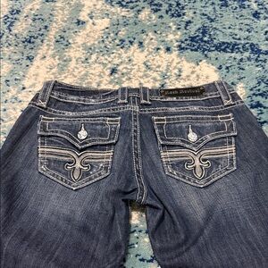 Rock Revival Women's Indigo Bootcut Jeans with Embroidered Back Pockets